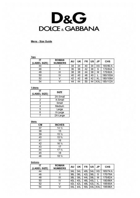 dolce gabbana size 52|dolce and gabbana size guide.